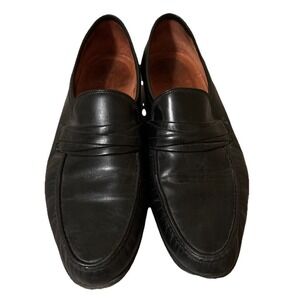 Allen Edmonds Bergamo Loafers 12B Black Leather Dress Shoes Career Business Work